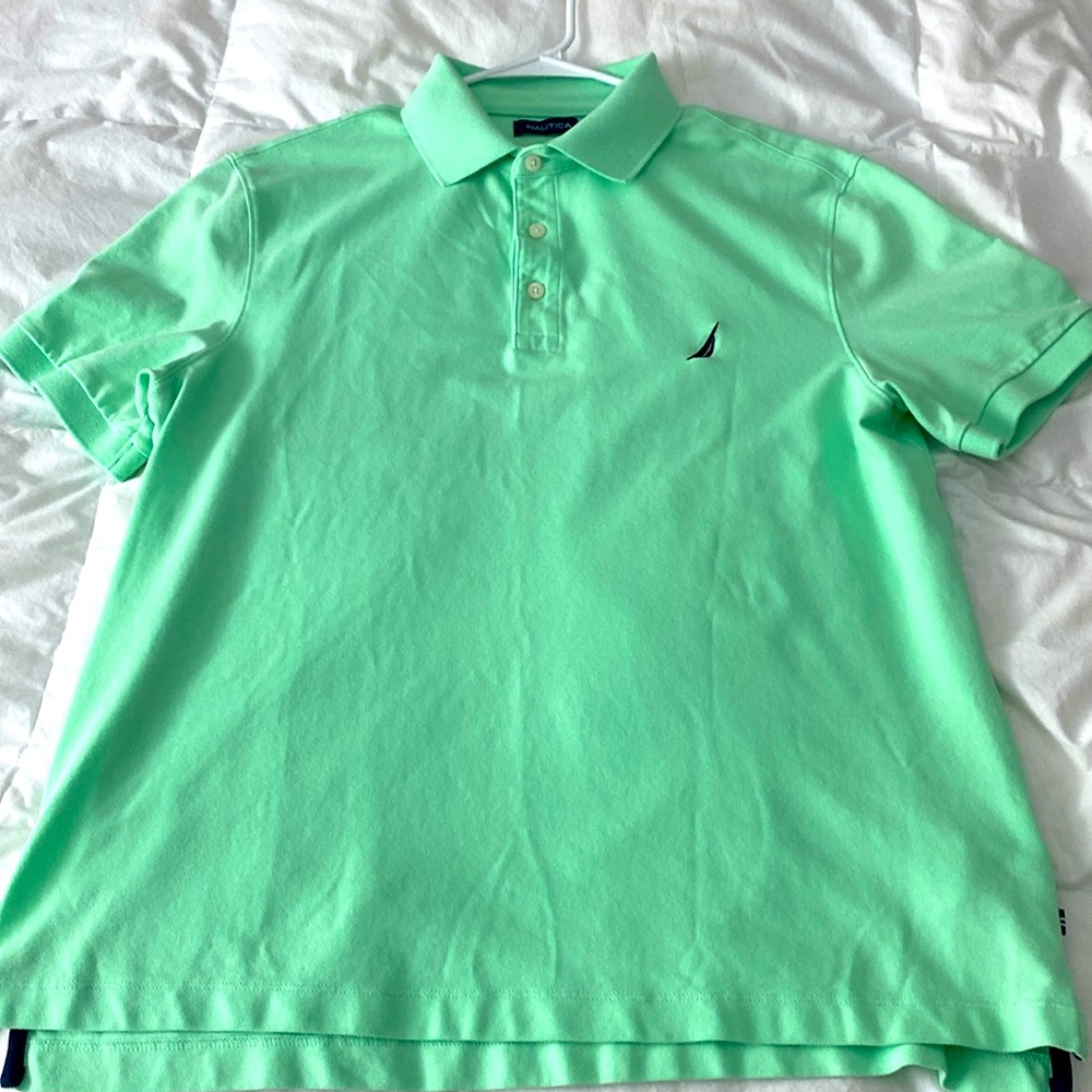Nautica Lime Green L Polo